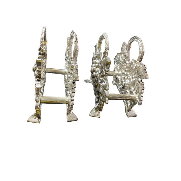 Vintage 1994 Napkin Holder Godinger Silver Plated w Grapes